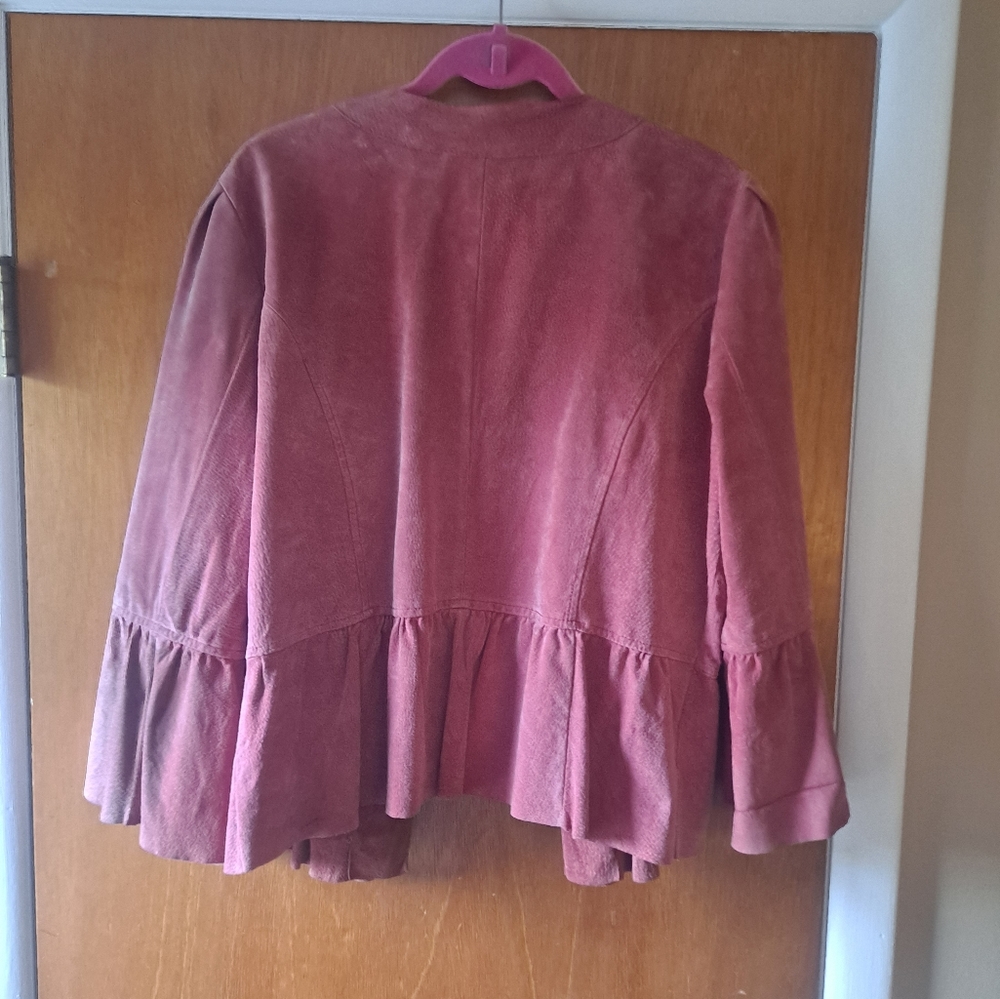 Pink suede lined jacket - Picture 2 of 3